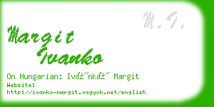 margit ivanko business card